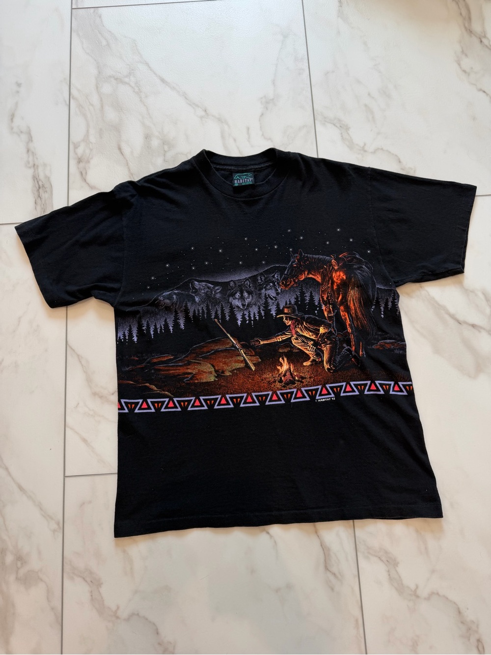 Habitat 1990s Western Cowboy Single Stitch Shirt Medium M